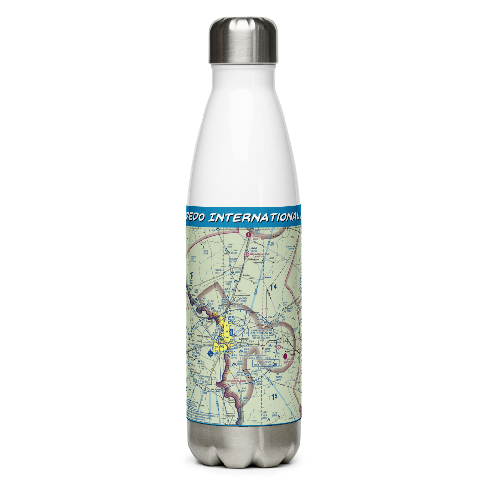 Laredo International Airport (LRD) VFR Sectional Water Bottle 