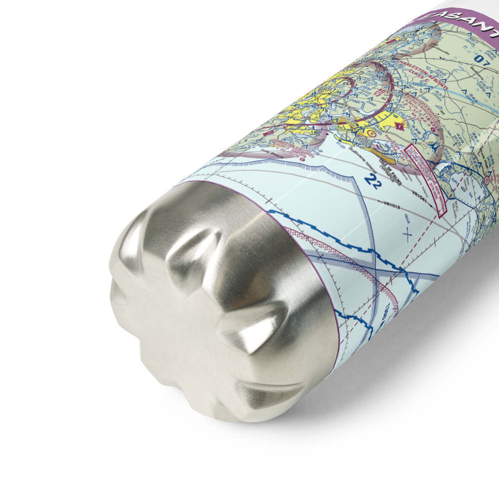 Mt Pleasant Regional-Faison field (LRO) VFR Sectional Water Bottle 