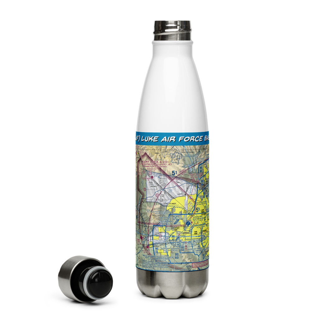 Luke Air Force Base (LUF) VFR Sectional Water Bottle 