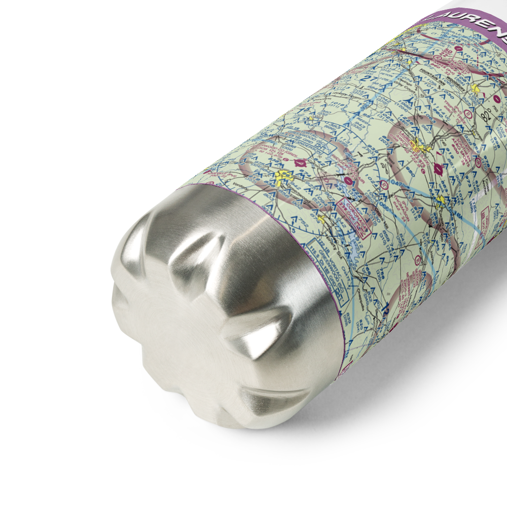 Laurens County Airport (LUX) VFR Sectional Water Bottle 
