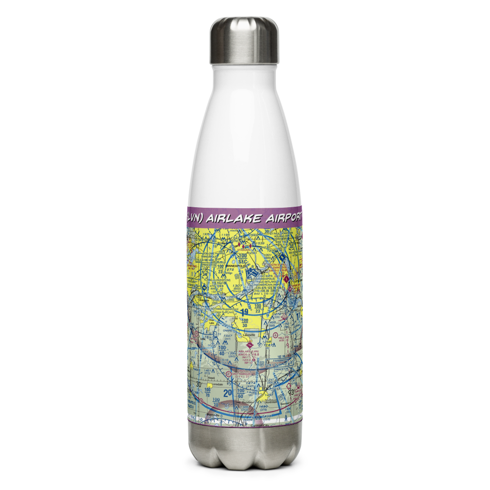 Airlake Airport (LVN) VFR Sectional Water Bottle 