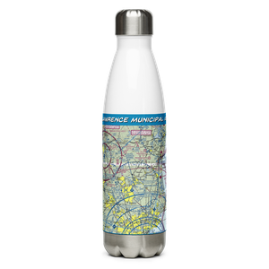Lawrence Municipal Airport (LWM) VFR Sectional Water Bottle