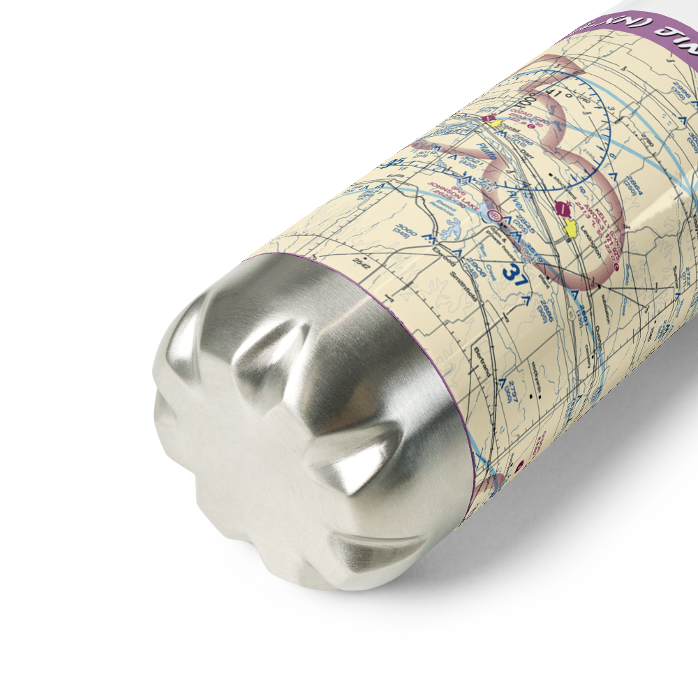 Jim Kelly Field (LXN) VFR Sectional Water Bottle 