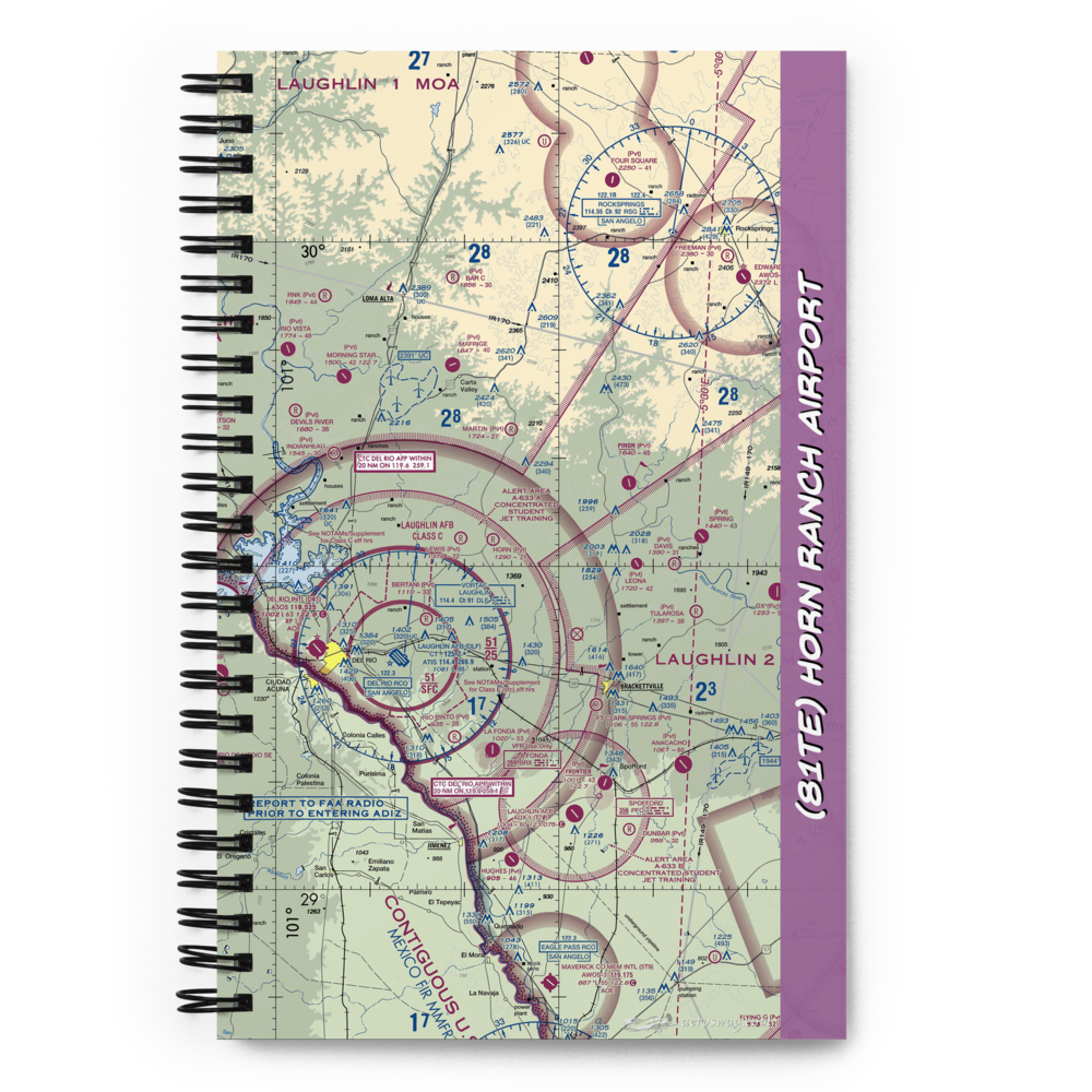 Horn Ranch Airport (81TE) VFR Sectional Notebook 