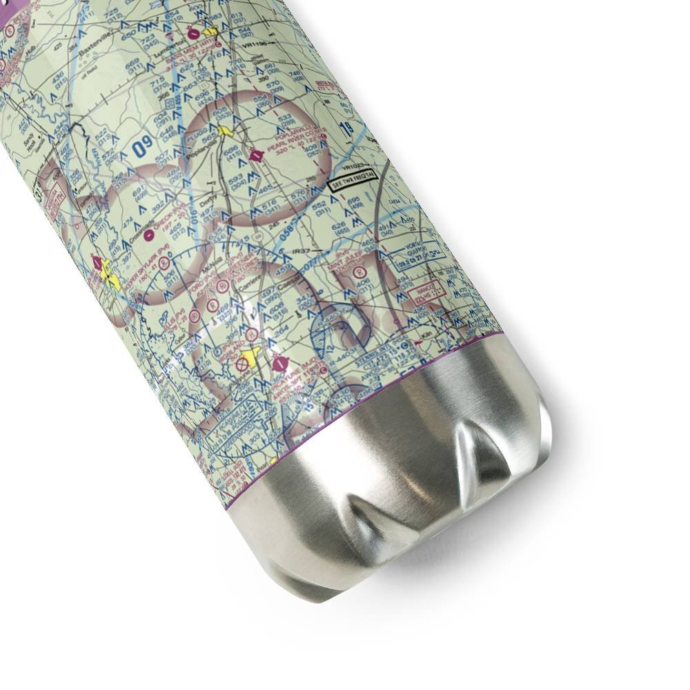 Poplarville Pearl River County Airport (M13) VFR Sectional Water Bottle 