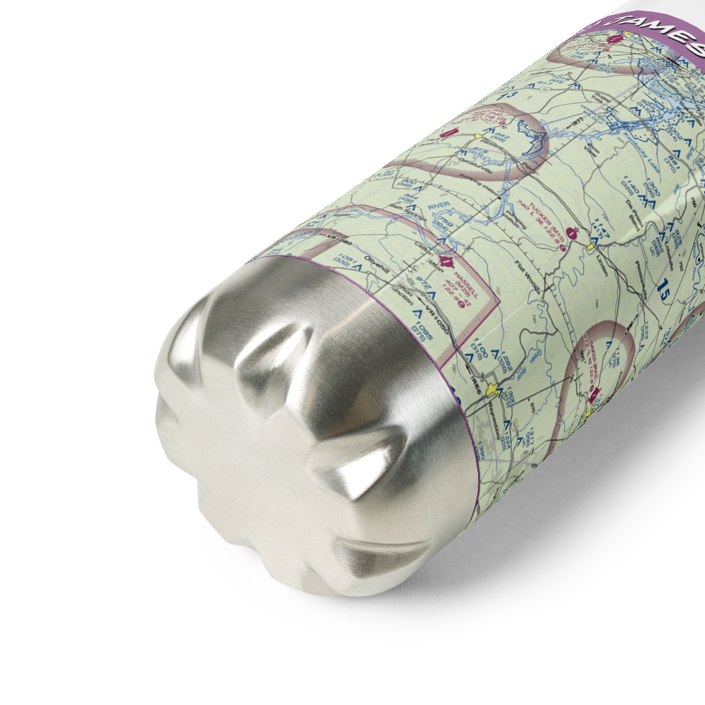 James Tucker Airport (M15) VFR Sectional Water Bottle 
