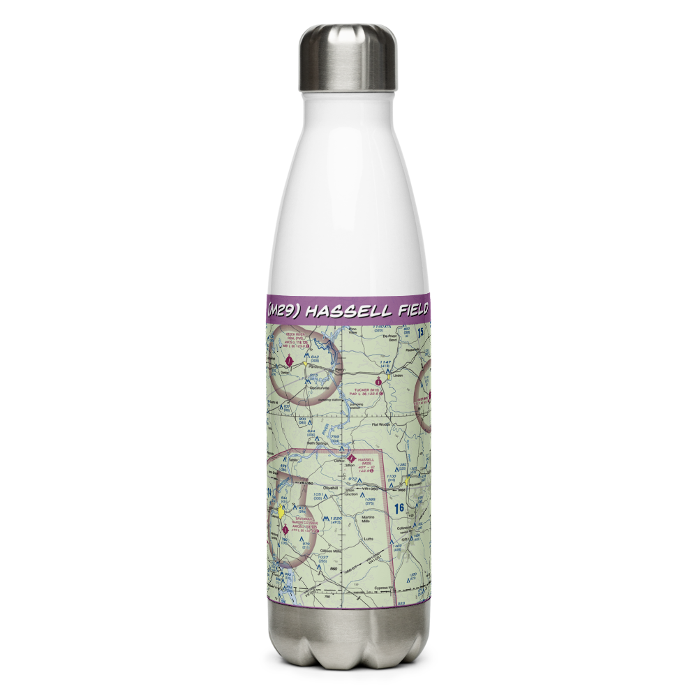 Hassell Field (M29) VFR Sectional Water Bottle 