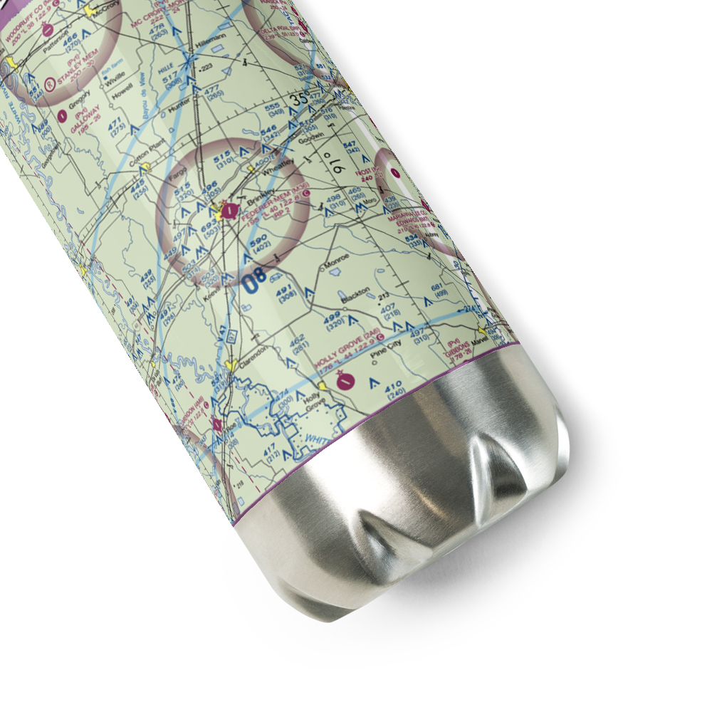 Frank Federer Memorial Airport (M36) VFR Sectional Water Bottle 