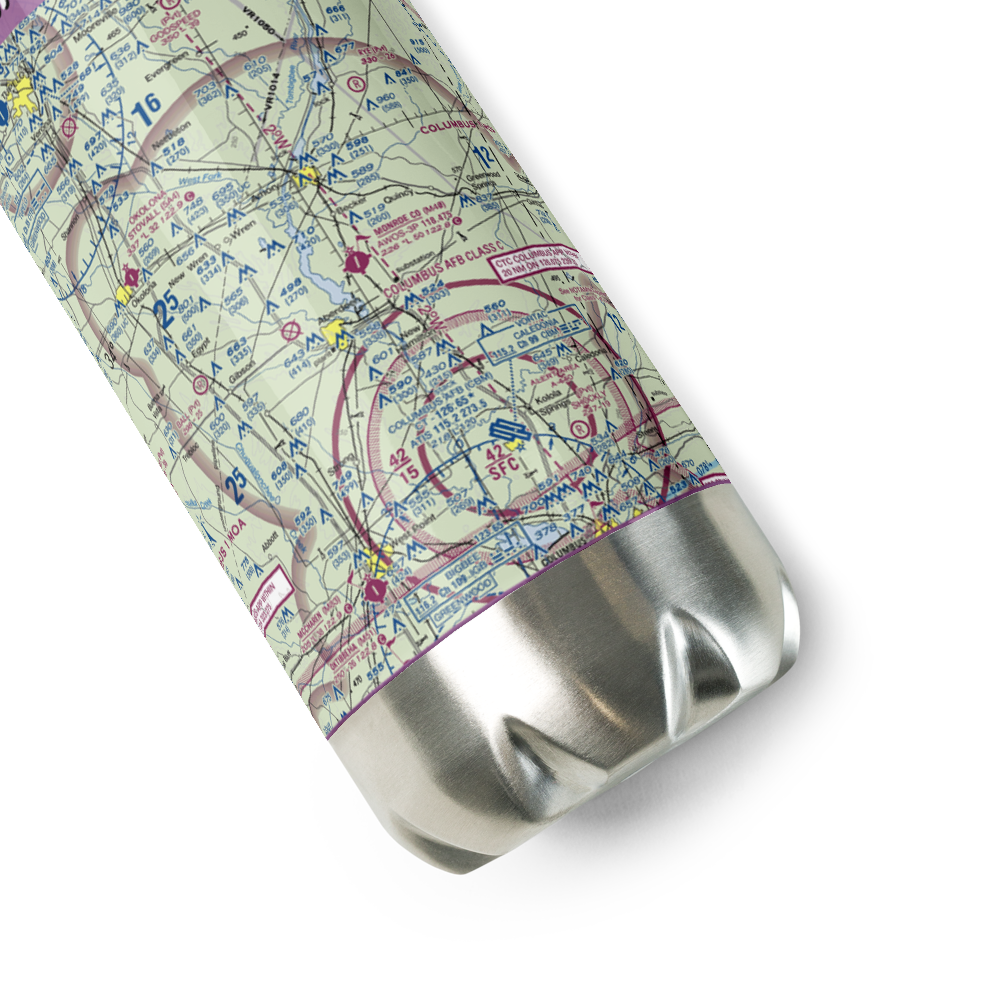 Monroe County Airport (M40) VFR Sectional Water Bottle 