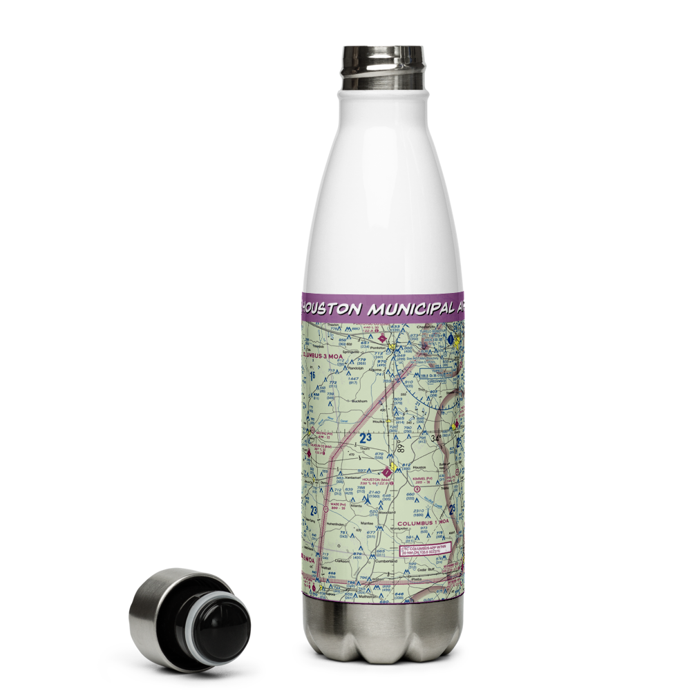 Houston Municipal Airport (M44) VFR Sectional Water Bottle 