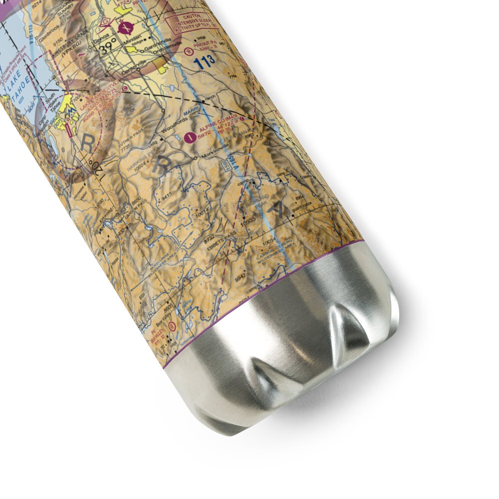 Alpine County Airport (M45) VFR Sectional Water Bottle 