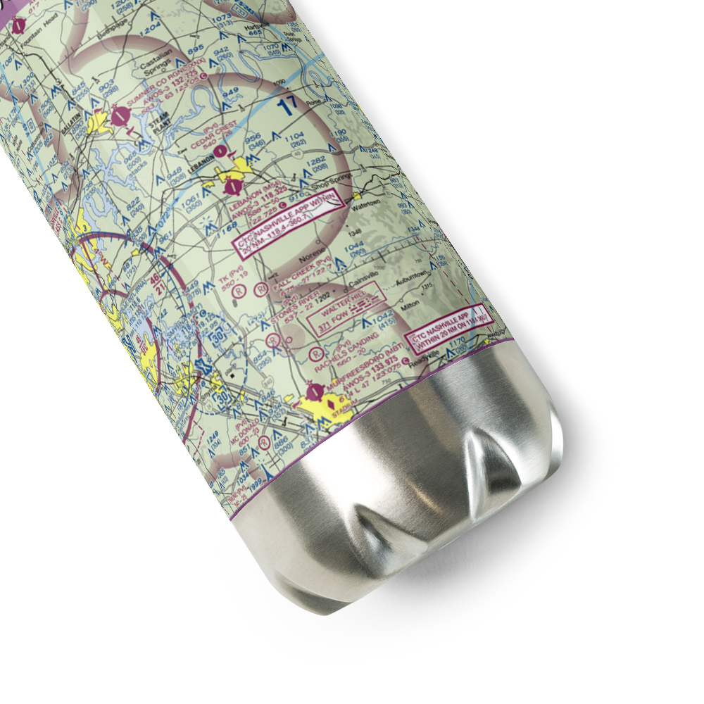 Lebanon Municipal Airport (M54) VFR Sectional Water Bottle 