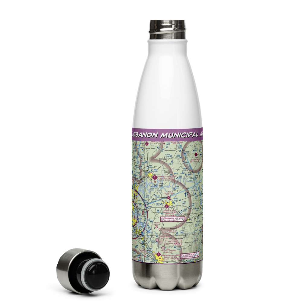 Lebanon Municipal Airport (M54) VFR Sectional Water Bottle 