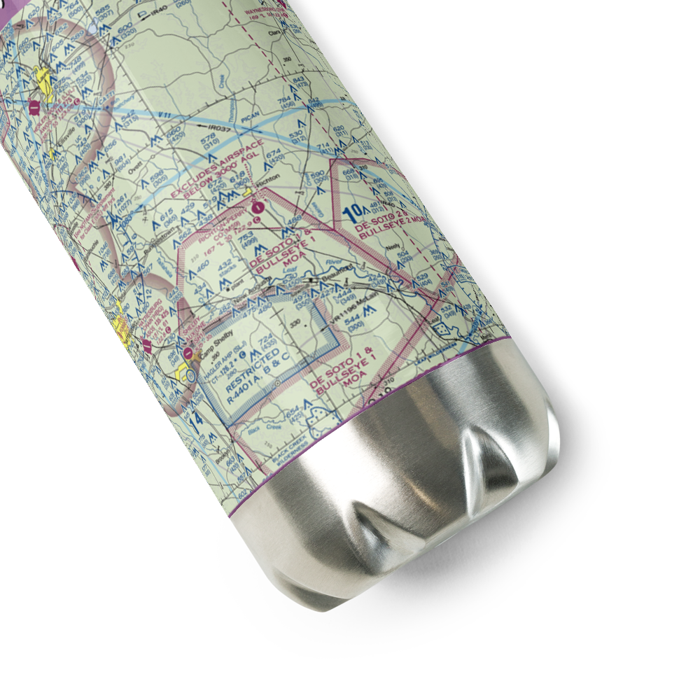Richton Perry County Airport (M59) VFR Sectional Water Bottle 