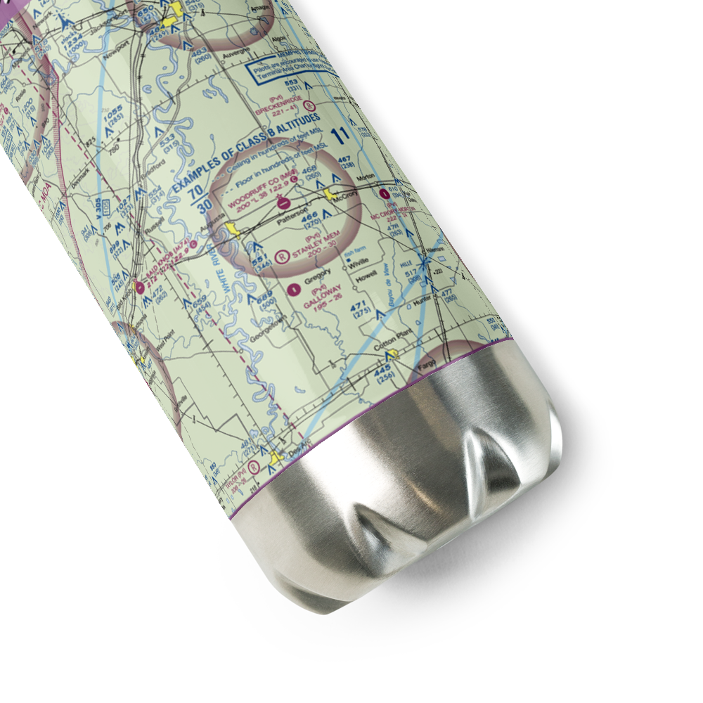 Woodruff County Airport (M60) VFR Sectional Water Bottle 