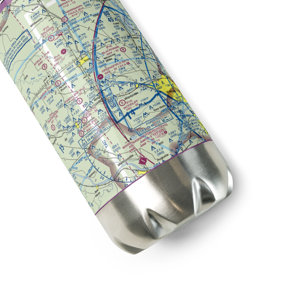 Greensfield Airport (M71) VFR Sectional Water Bottle 