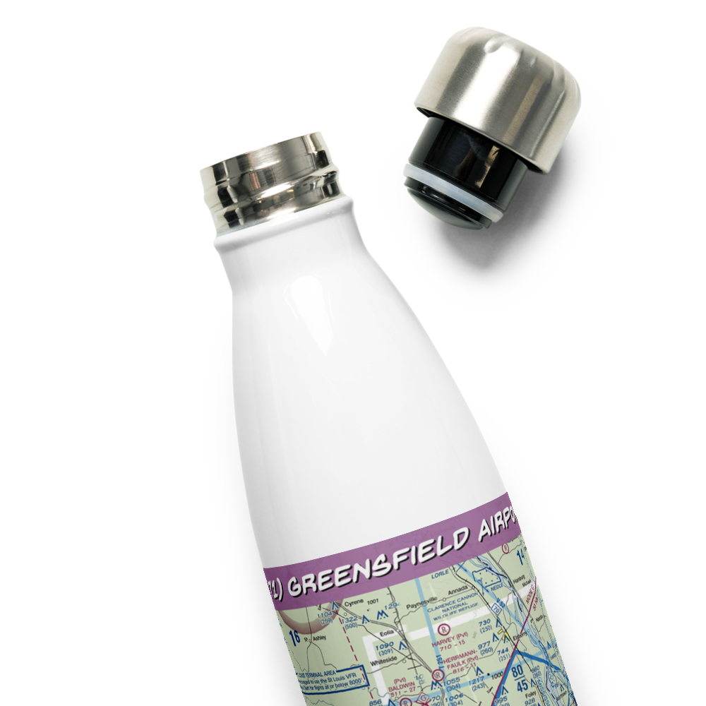 Greensfield Airport (M71) VFR Sectional Water Bottle 