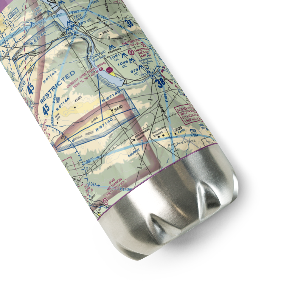 Desert Aire Regional Airport (M94) VFR Sectional Water Bottle 