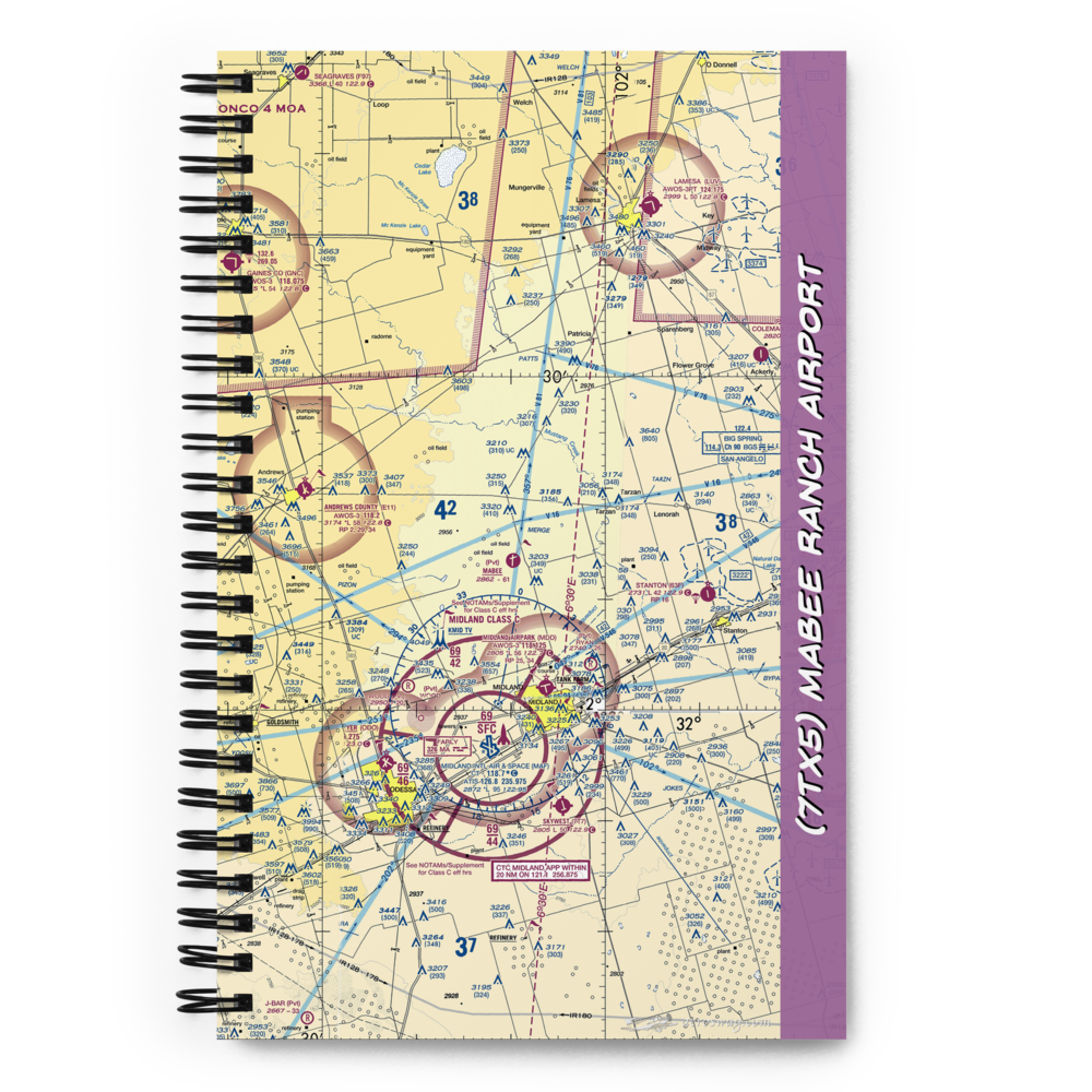 Mabee Ranch Airport (7TX5) VFR Sectional Notebook 