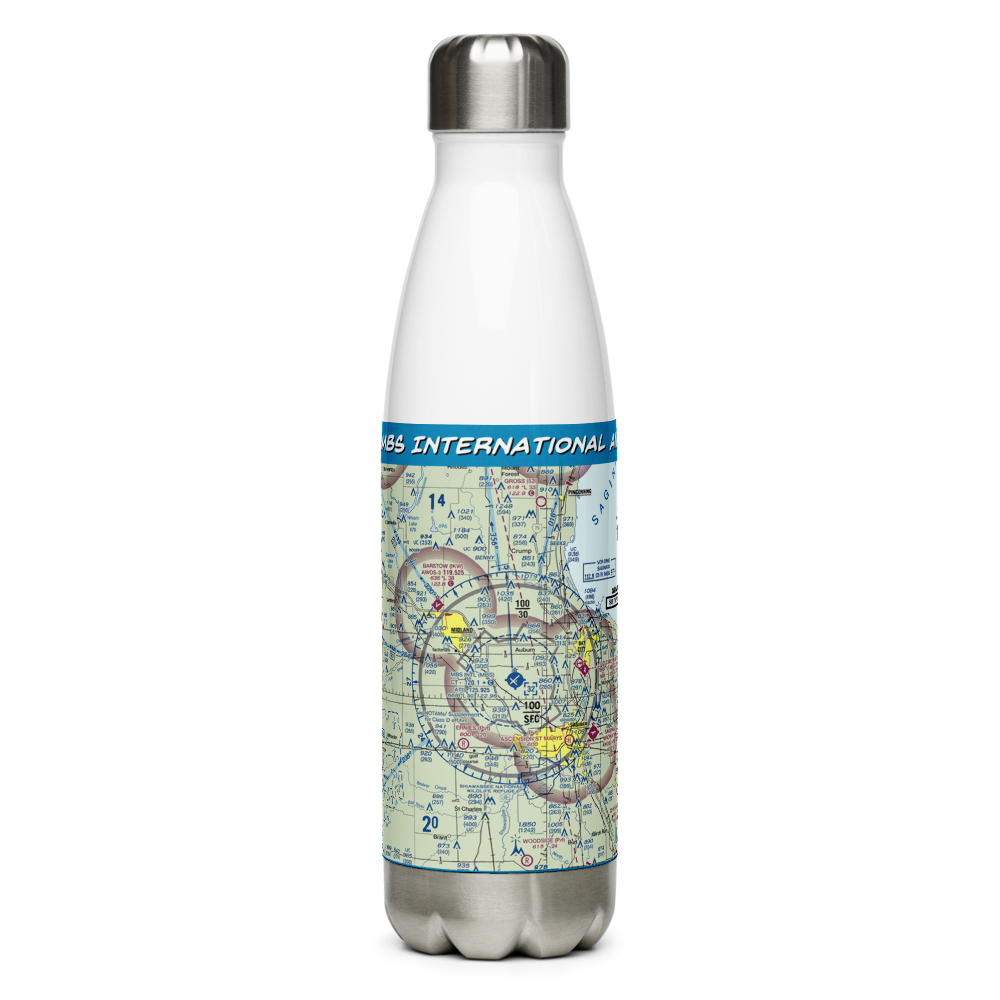 MBS International Airport (MBS) VFR Sectional Water Bottle 