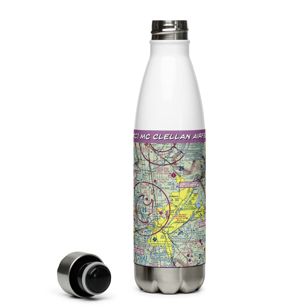Mc Clellan Airfield (MCC) VFR Sectional Water Bottle 