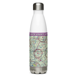 White County Airport (MCX) VFR Sectional Water Bottle