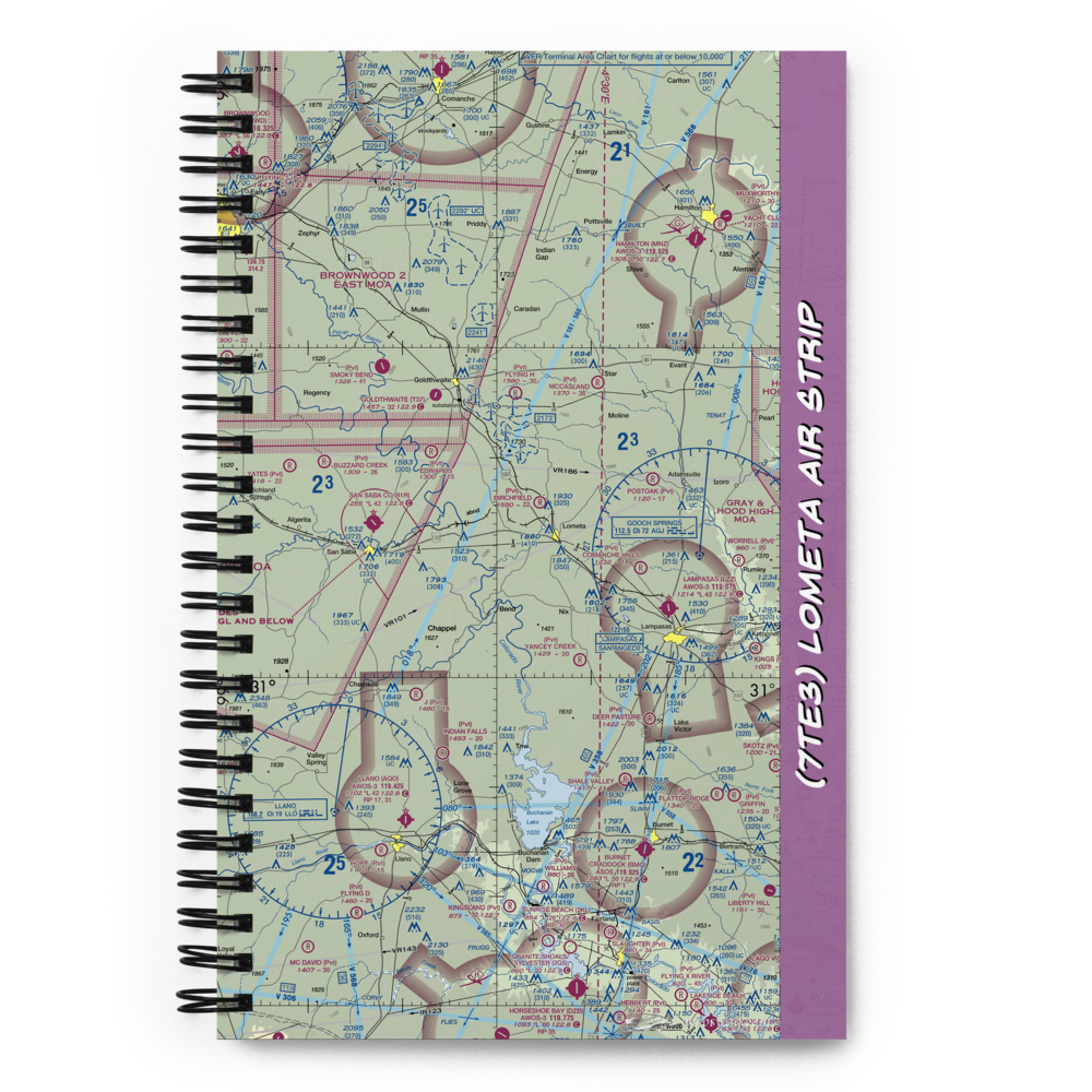 Lometa Air Strip (7TE3) VFR Sectional Notebook 