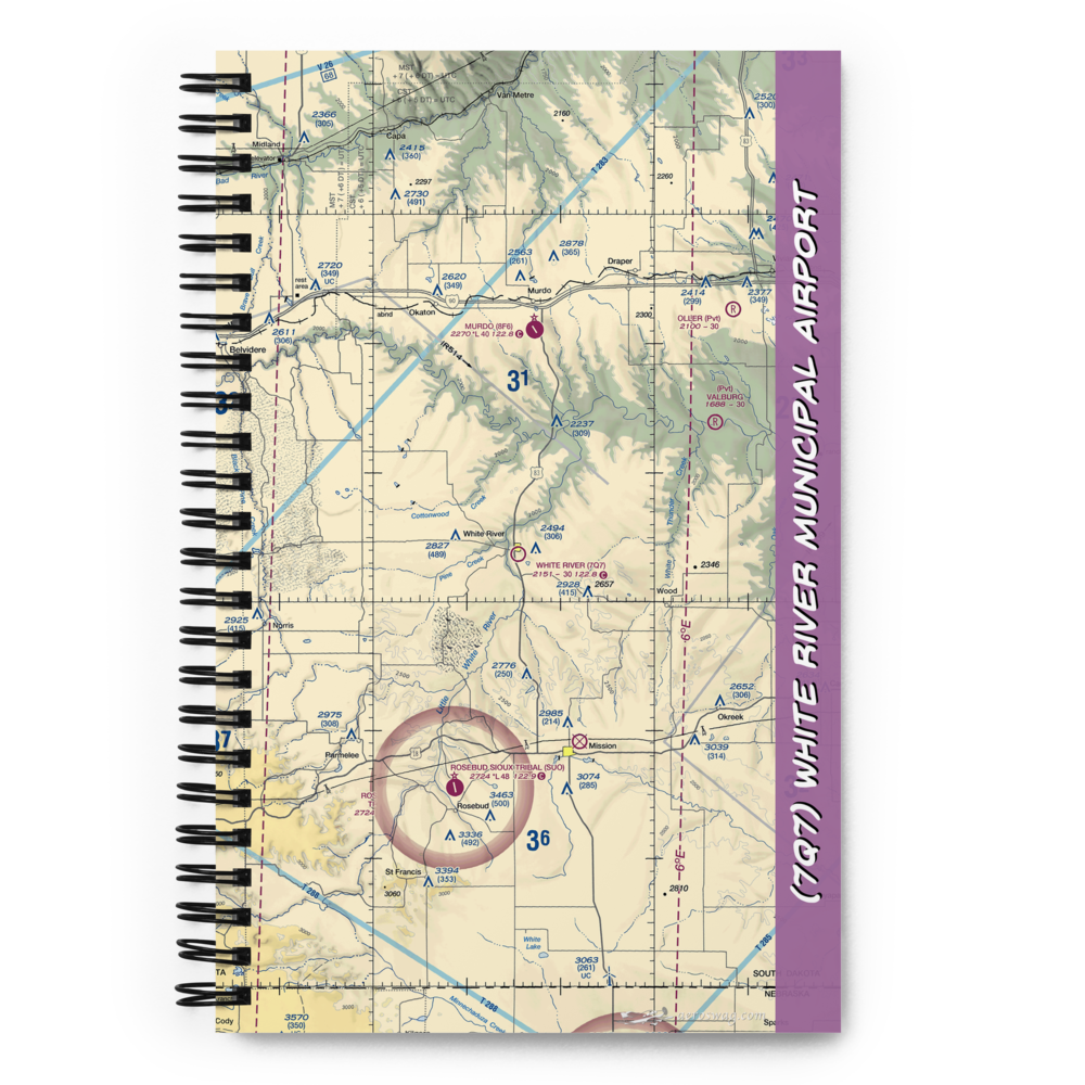 White River Municipal Airport (7Q7) VFR Sectional Notebook 