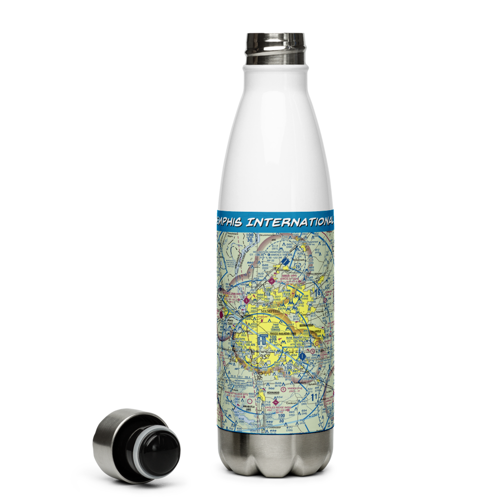 Memphis International Airport (MEM) VFR Sectional Water Bottle 