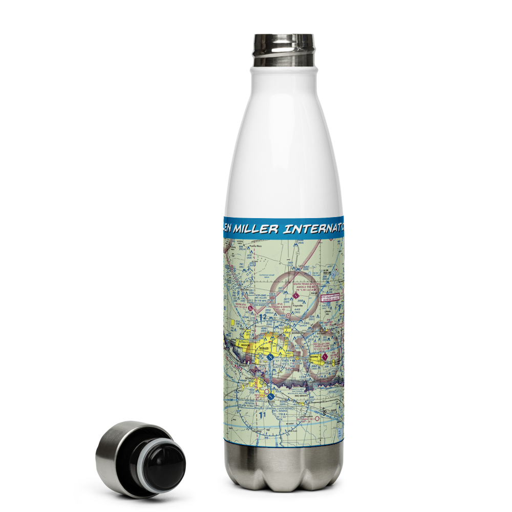 Mc Allen Miller International Airport (MFE) VFR Sectional Water Bottle 