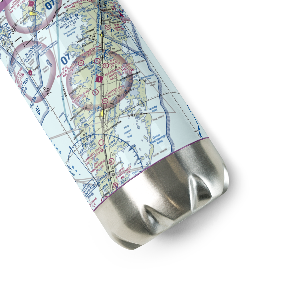 Accomack County Airport (MFV) VFR Sectional Water Bottle 