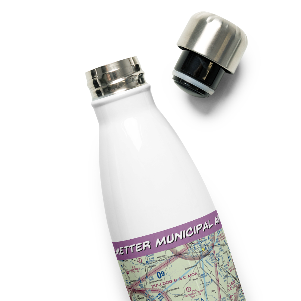 Metter Municipal Airport (MHP) VFR Sectional Water Bottle 