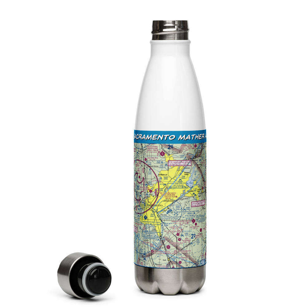 Sacramento Mather Airport (MHR) VFR Sectional Water Bottle 