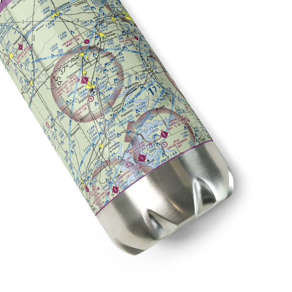 Miami Regional Airport (MIO) VFR Sectional Water Bottle 