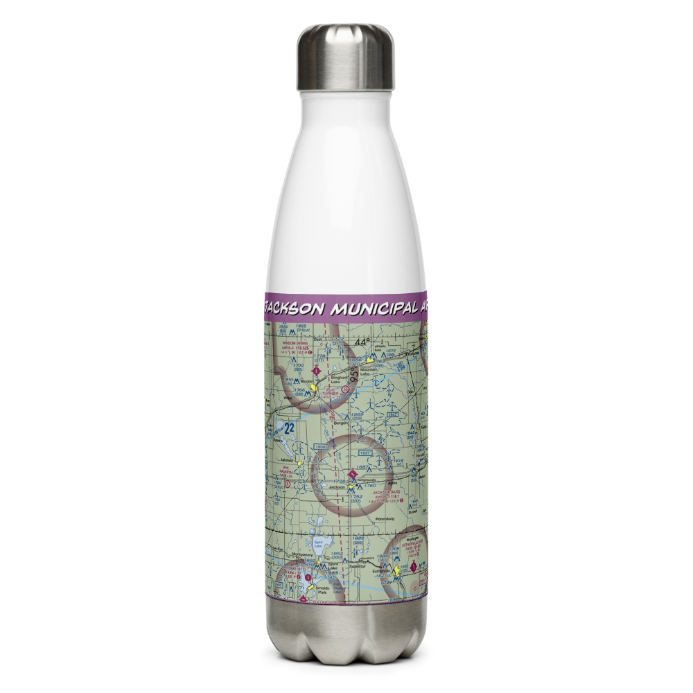 Jackson Municipal Airport (MJQ) VFR Sectional Water Bottle 