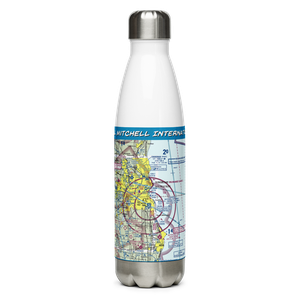 General Mitchell International Airport (MKE) VFR Sectional Water Bottle