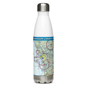 Muskegon County Airport (MKG) VFR Sectional Water Bottle