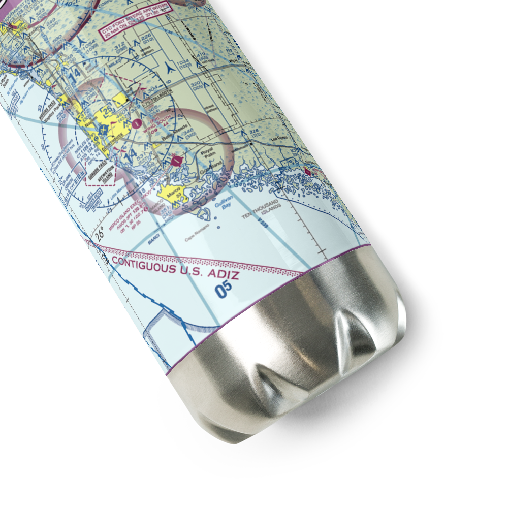 Marco Island Executive Airport (MKY) VFR Sectional Water Bottle 