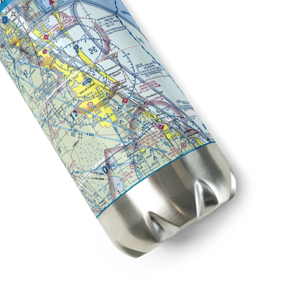 Melbourne International Airport (MLB) VFR Sectional Water Bottle 