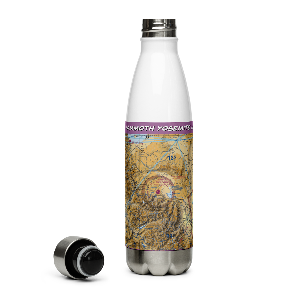 Mammoth Yosemite Airport (MMH) VFR Sectional Water Bottle 