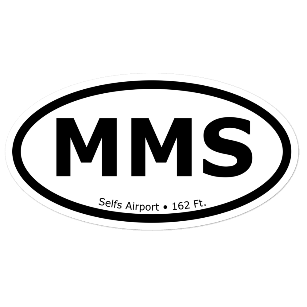 Selfs Airport (KMMS) Oval Sticker 