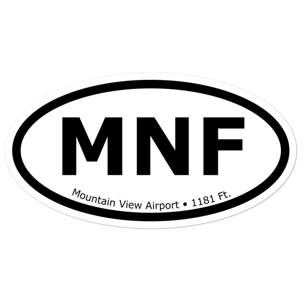 Mountain View Airport (KMNF) Oval Sticker 