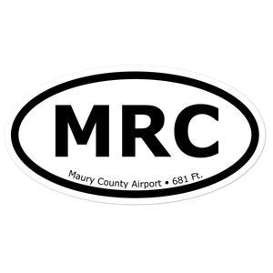 Maury County Airport (KMRC) Oval Sticker