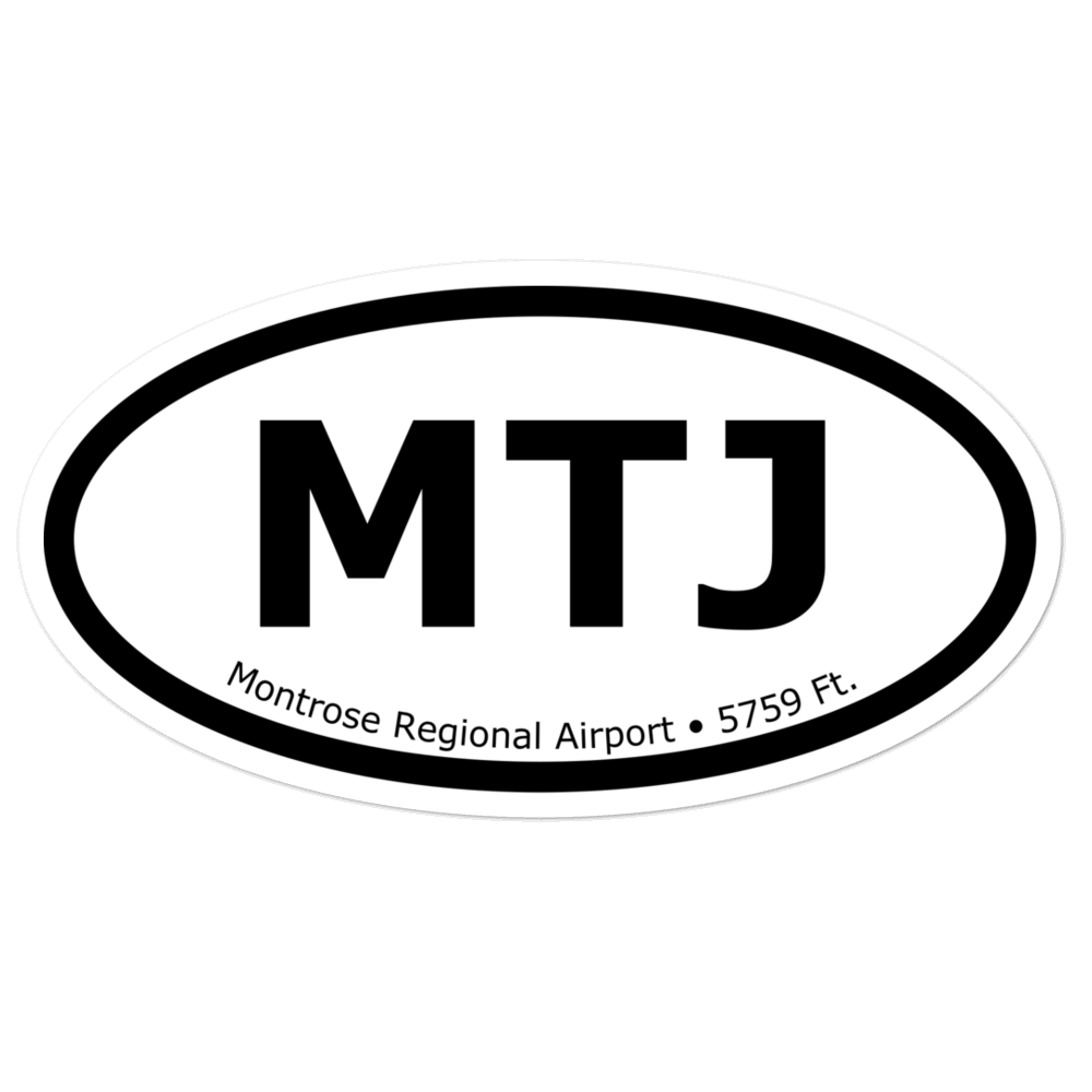 Montrose Regional Airport (KMTJ) Oval Sticker 