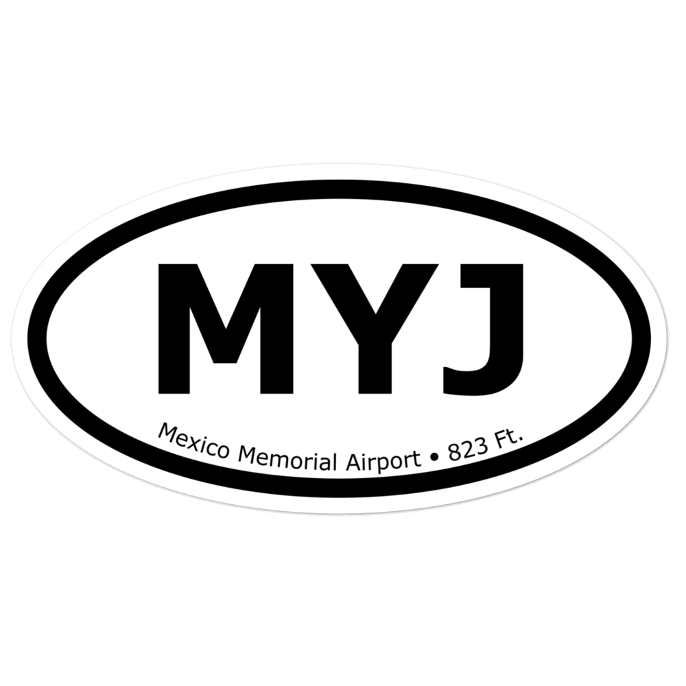 Mexico Memorial Airport (KMYJ) Oval Sticker 