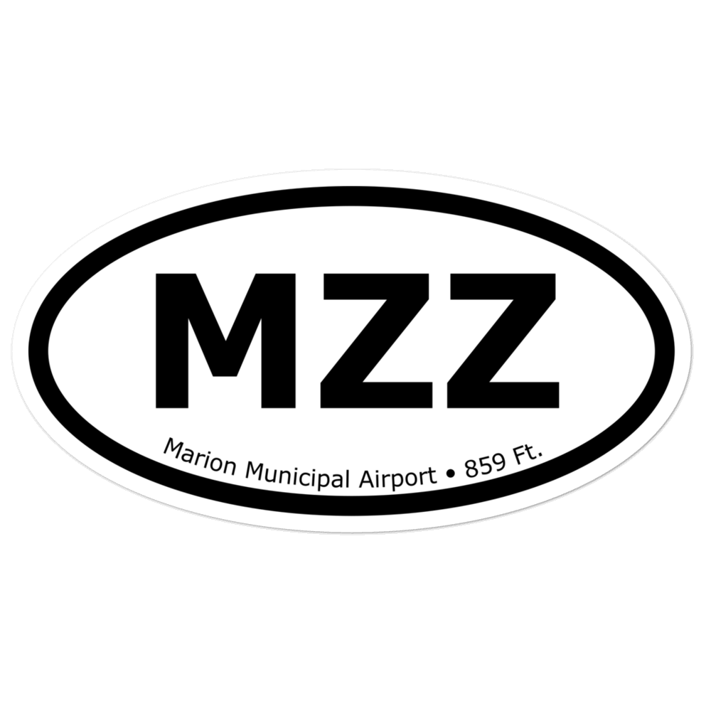 Marion Municipal Airport (KMZZ) Oval Sticker 