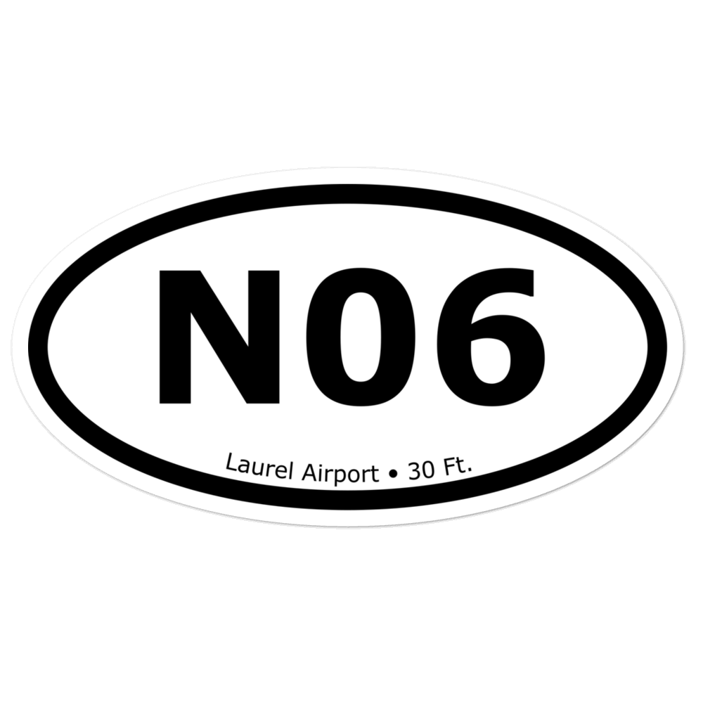 Laurel Airport (KN06) Oval Sticker 
