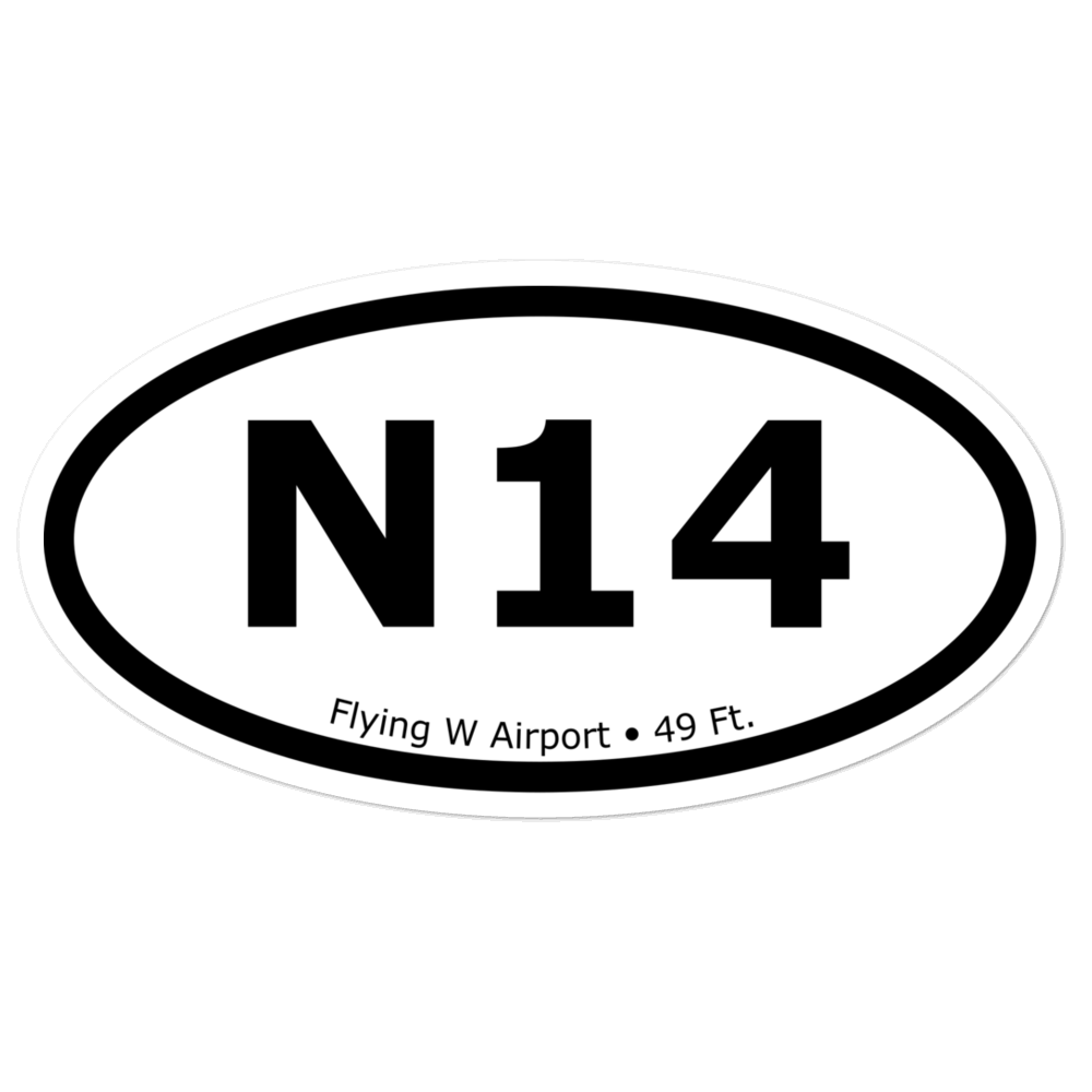 Flying W Airport (KN14) Oval Sticker 