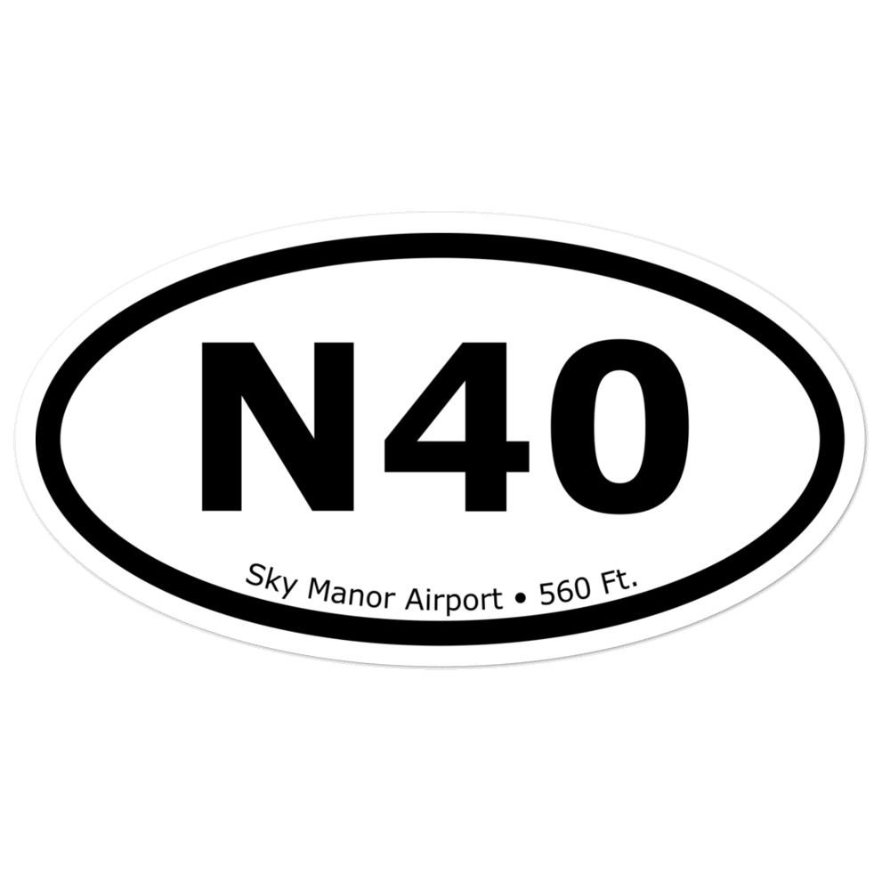 Sky Manor Airport (KN40) Oval Sticker 