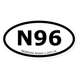 Bellefonte Airport (KN96) Oval Sticker